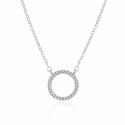 Agato Moderný strieborný náhrdelník Krúžok AGT-N044W