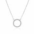 Agato Moderný strieborný náhrdelník Krúžok AGT-N044W