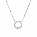 Agato Jemný strieborný náhrdelník Krúžok AGT-N038W