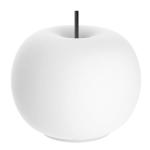 kdln Stolová LED lampa Kushi, biela/čierna, Ø 17 cm, sklo