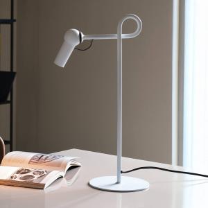 kdln Stolová LED lampa Bird, biela, 48 cm, kov, stmievateľná