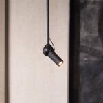 kdln Stropné LED svetlo Bird, čierne, Ø 11 cm, kov