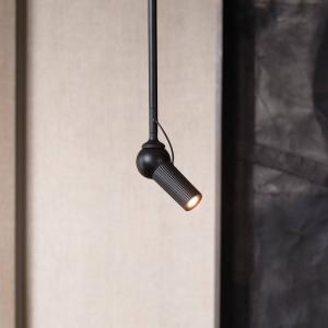 kdln Stropné LED svetlo Bird, čierne, Ø 11 cm, kov