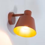 Nástenné svetlo Dunka, tehlovo červené, 1-pl., oceľ, výška 17 cm