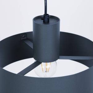 Závesné svietidlo Rif M, antracitová, 1-pl., Ø 25 cm, oceľ