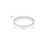 Stropné LED svetlo Vera, biele, plast, Ø 22 cm, IP65