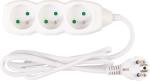 Predlžovací kábel DG-F803B 1,5 m, biely, 3 zásuvky