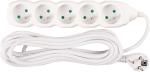Predlžovací kábel DG-F805B 5 m, biely, 5 zásuviek