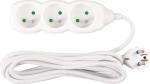 Predlžovací kábel DG-F803B 3 m, biely, 3 zásuvky