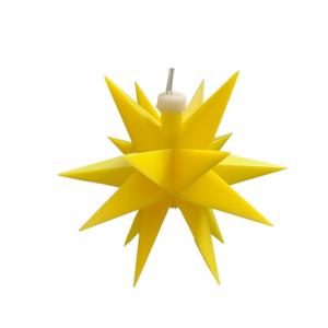 STERNTALER LED hviezda, žltá, 18-ramenná, Ø 12 cm, batéria