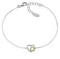 Amen Strieborný bicolor náramok Srdce Love BRHBHGBZ