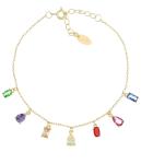 Amen Pozlátený náramok s farebnými zirkónmi Elegance BRRAGMZ1