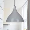 Závesné svetlo Adash, sivé, kov, Ø 26 cm, E27