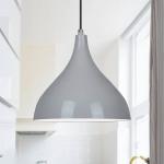 Závesné svetlo Adash, sivé, kov, Ø 26 cm, E27