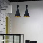 Závesné svietidlo Glenora, čierne, Ø 18 cm, kov, E27