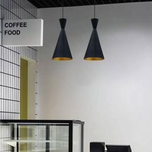 Závesné svietidlo Glenora, čierne, Ø 18 cm, kov, E27