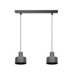 Závesné svietidlo Rif 2, olivovo zelené, 2-pl., lineárne, oceľ