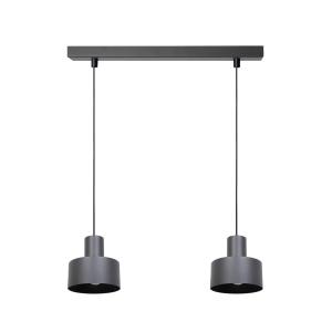 Závesné svietidlo Rif 2, olivovo zelené, 2-pl., lineárne, oceľ