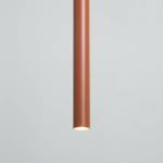 Závesné svietidlo Sopel 1, tehlovo červené, 1-pl., oceľ, Ø 5 cm