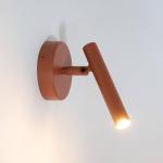 Nástenné svetlo Sopel, tehlovo červené, 1-pl., oceľ, výška 15 cm