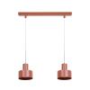 Závesné svietidlo Rif 2, tehlovo červené, 2-pl., lineárne, oceľ