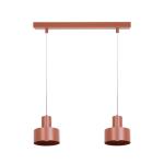 Závesné svietidlo Rif 2, tehlovo červené, 2-pl., lineárne, oceľ