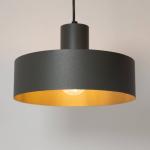 Závesné svietidlo Rif M, olivovo zelené, 1-pl., Ø 25 cm, oceľ