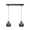 Závesné svietidlo Rif 2, antracitová, 2-pl., lineárne, oceľ