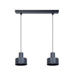 Závesné svietidlo Rif 2, antracitová, 2-pl., lineárne, oceľ