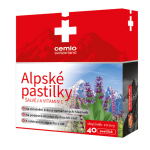 CEMIO Alpské pastilky šalvia a vitamín C 40 tabliet