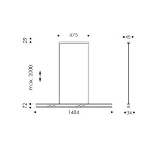 OLIGO LED závesné svietidlo Linto FIX, čierne/biele, kov 927 stmievateľné