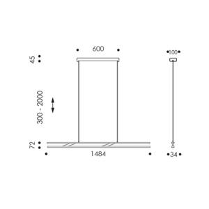 OLIGO LED závesné svietidlo Linto HA, béžová/biela, kov, 927, stmievateľné