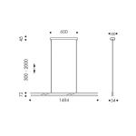 OLIGO LED závesné svietidlo Linto HA, biela/čierna, kov, 927 stmievateľné