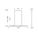 OLIGO LED závesné svietidlo Linto FIX, biela/čierna, kov 927 stmievateľné