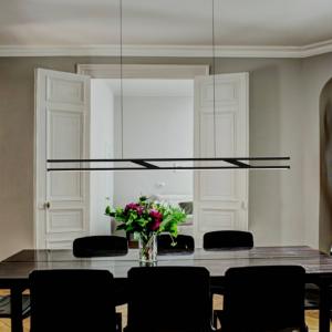 OLIGO LED závesné svietidlo Linto FIX, čierne, kov, 927, stmievateľné