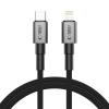 Tech-Protect Ultraboost DNA kábel USB-C / Lightning PD 27W / 3A 1m, šedý