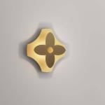 OLEV LED nástenné svetlo ORNATO FLOWER, zlatá/hnedá, kov 2 700 K