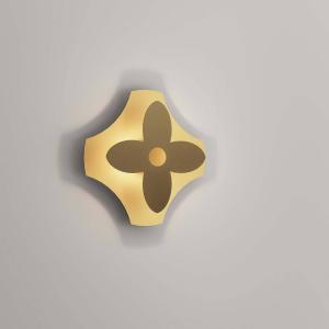 OLEV LED nástenné svetlo ORNATO FLOWER, zlatá/hnedá, kov 2 700 K