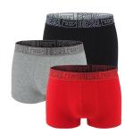 DIESEL - pánske boxerky 3PACK cotton stretch inverted logo red & black color combo - limitovaná fashion edícia