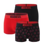 DIESEL - pánske boxerky 3PACK cotton stretch DIESEL modern heart print - limitovaná fashion edícia
