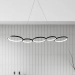 LED závesné svietidlo Olympia, kov, čierne, 4 000 K