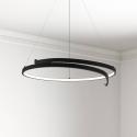 LED závesné svietidlo Lorenzo, kov, čierne, 4 000 K