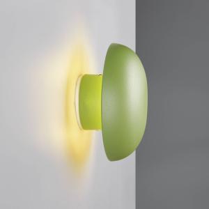 LED akumulátorové nástenné svetlo Davey, zelené, stmievateľné, Ø 15,5 cm