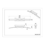 Stropné LED svetlo Ginko, čierne matné, kov, dĺžka 79 cm