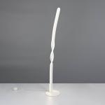 LED stojacia lampa Ginko, biela matná, kov, výška 110 cm