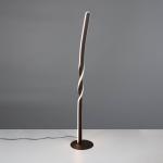 LED stojaca lampa Ginko, čierna matná, kov, výška 110 cm