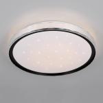 Stropné LED svetlo Varda, čierne, Ø 39 cm, diaľkové ovládanie