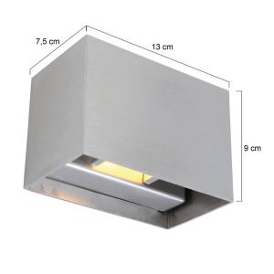 LED nástenné svetlo Muro 3365, oceľovo sivá, hranaté, G9, 2700 K