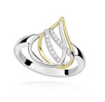 Silver Cat Elegantný strieborný prsteň so zirkónmi Bicolor SC608 58 mm