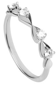 Silver Cat Nežný strieborný prsteň so zirkónmi Beauty SC323 56 mm